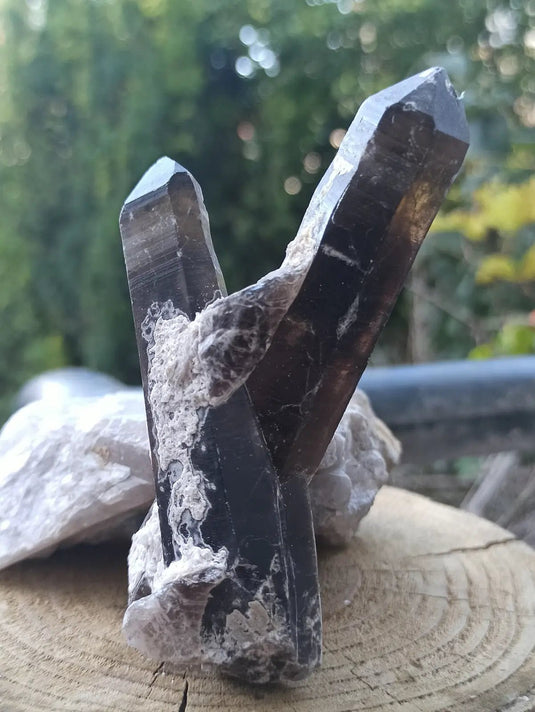 Quartz noir de Mongolie pointe brute Grade A++++ ’RARE’ Quartz noir de Mongolie