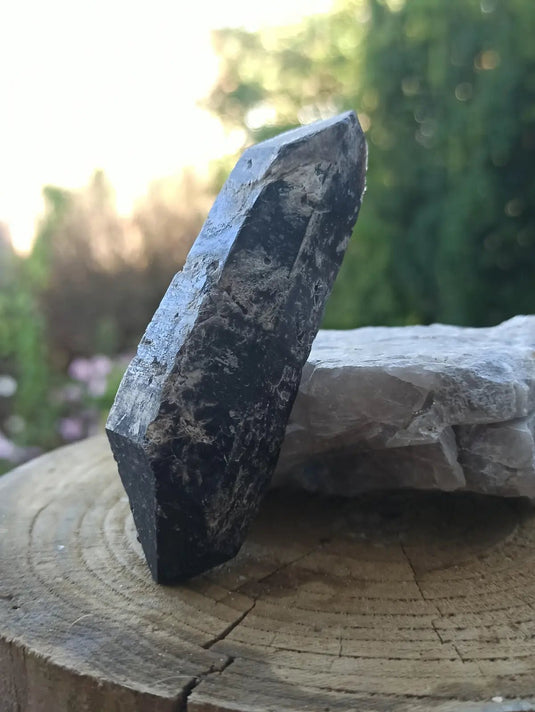 Quartz noir de Mongolie pointe brute Grade A++++ ’RARE’ Quartz noir de Mongolie