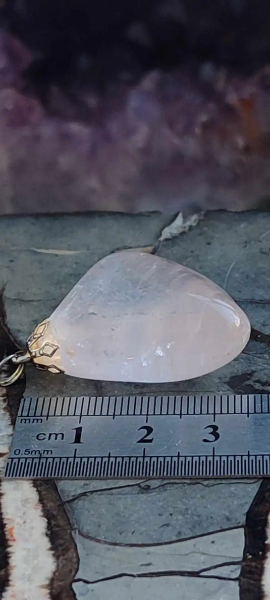 Quartz rose du Brésil pendentif Grade A++++ (fourni avec cordon) Bracelet en Quartz rose