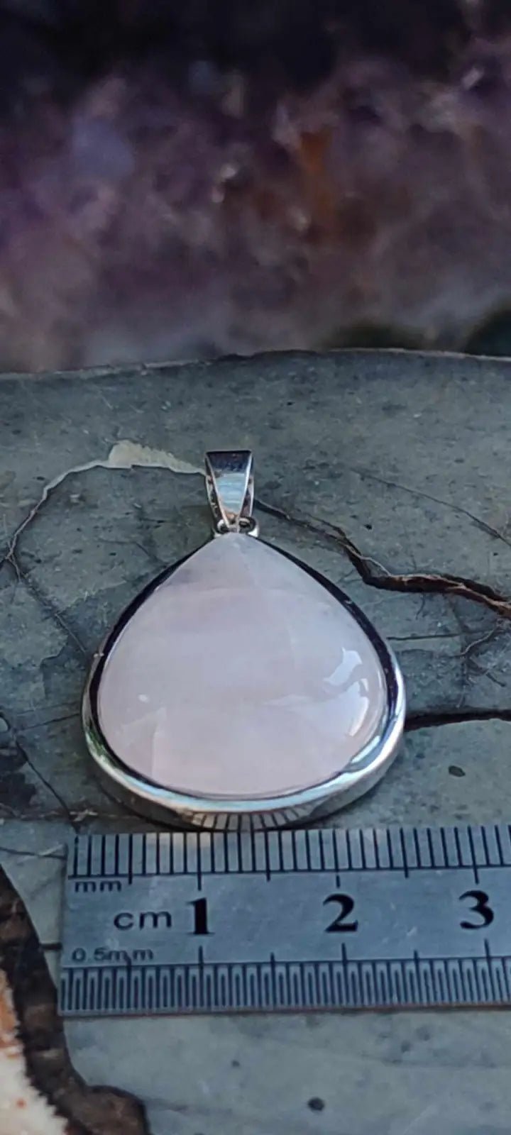 Load image into Gallery viewer, Quartz rose du Brésil pendentif monté sur argent 925 Grade A++++ Quartz rose pendentif
