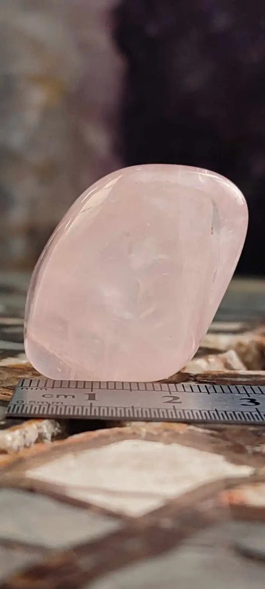 Quartz rose du Brésil pierre roulée Grade A++++ Pendule Quartz rose