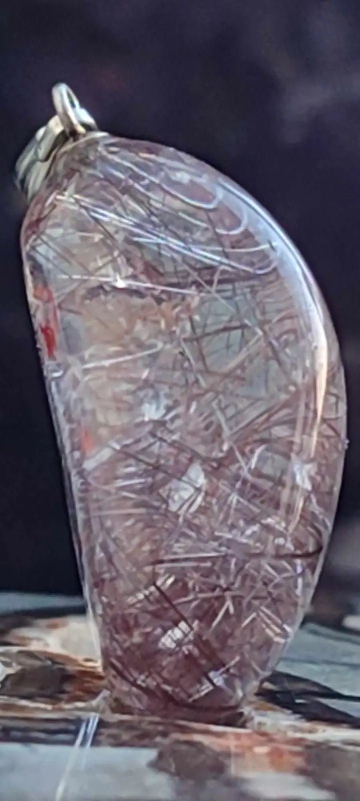 Chargez l&#39;image dans la visionneuse de la galerie, Quartz rutile du Brésil pendentif Grade A++++ Quartz rutile pendentif
