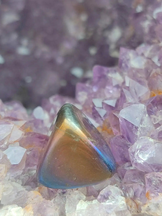 Quartz Titane Aura du Brésil - Pierre roulée - Cristal modifié - Grade Prémium Quartz Titane Aura pierre roulée