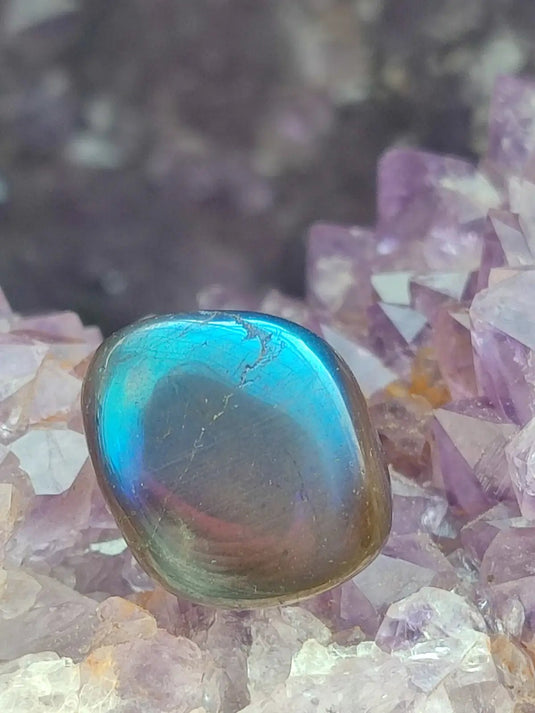 Quartz Titane Aura du Brésil - Pierre roulée - Cristal modifié - Grade Prémium Quartz Titane Aura pierre roulée