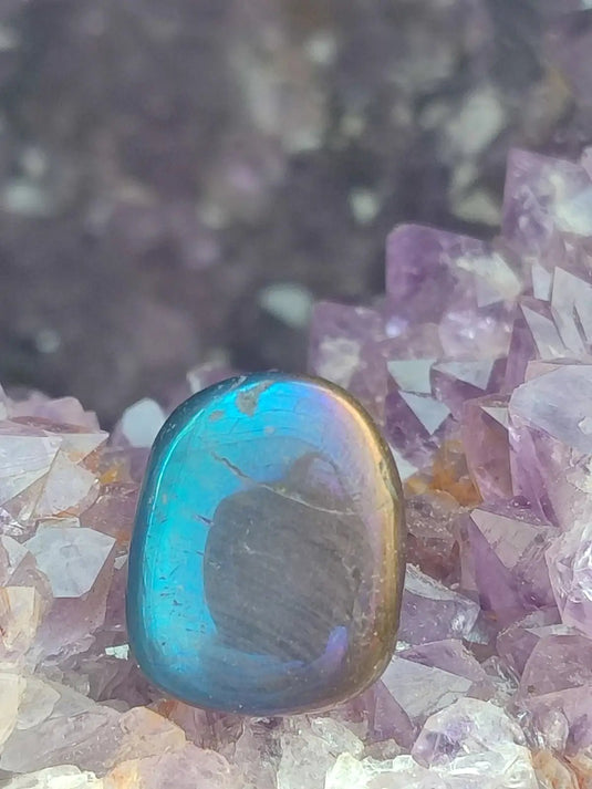 Quartz Titane Aura du Brésil - Pierre roulée - Cristal modifié - Grade Prémium Quartz Titane Aura pierre roulée