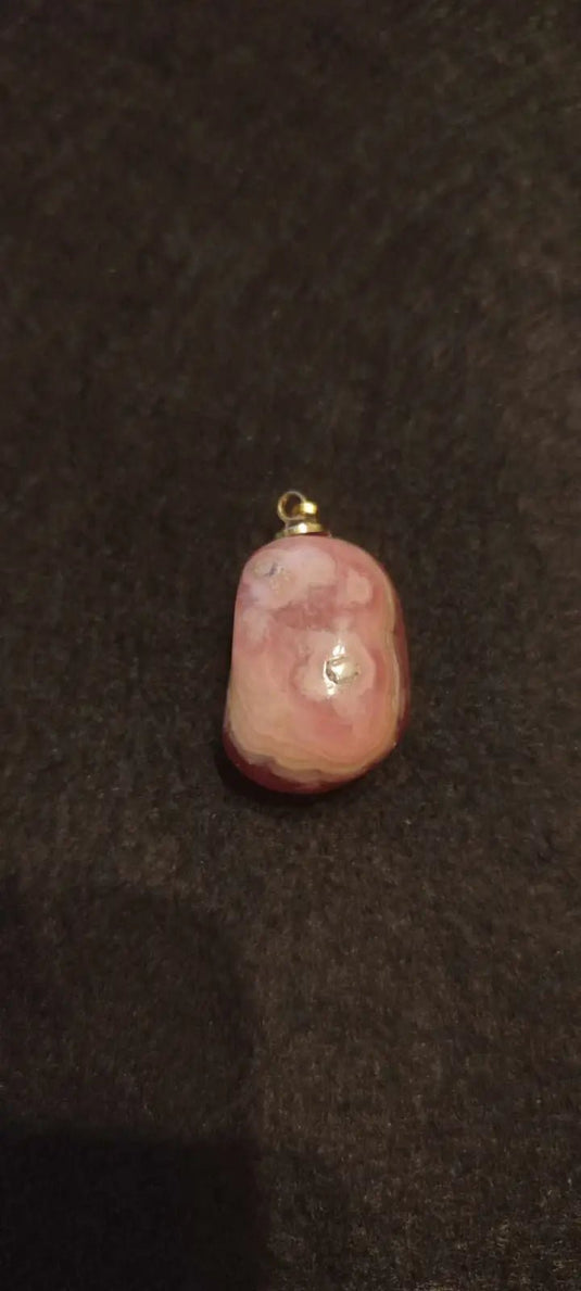 Rhodochrosite cristallisée du Pérou pendentif Grade ’Extra’ (fourni avec cordon) Rhodochrosite cristallisée du Pérou pendentif Grade ’Extra’