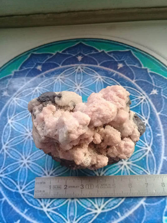 Rhodochrosite cristallisée et Galène brute Grade A ++++ pièce de Collection Rhodochrosite cristallisée Galène brute