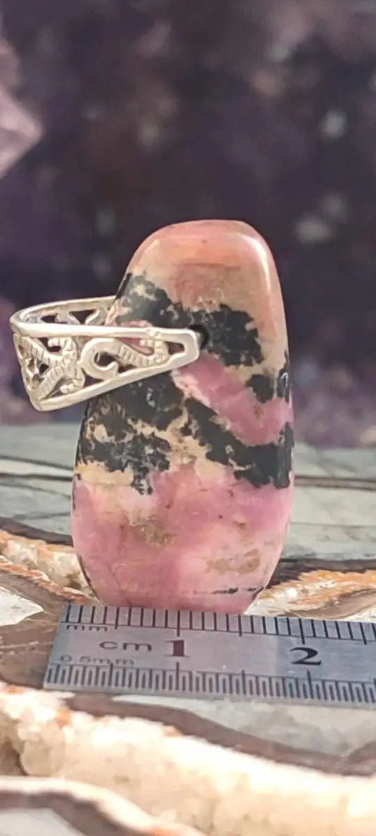 Rhodonite d’Argentine pendentif Grade A ++++ (fourni avec cordon) Rhodonite pendentif