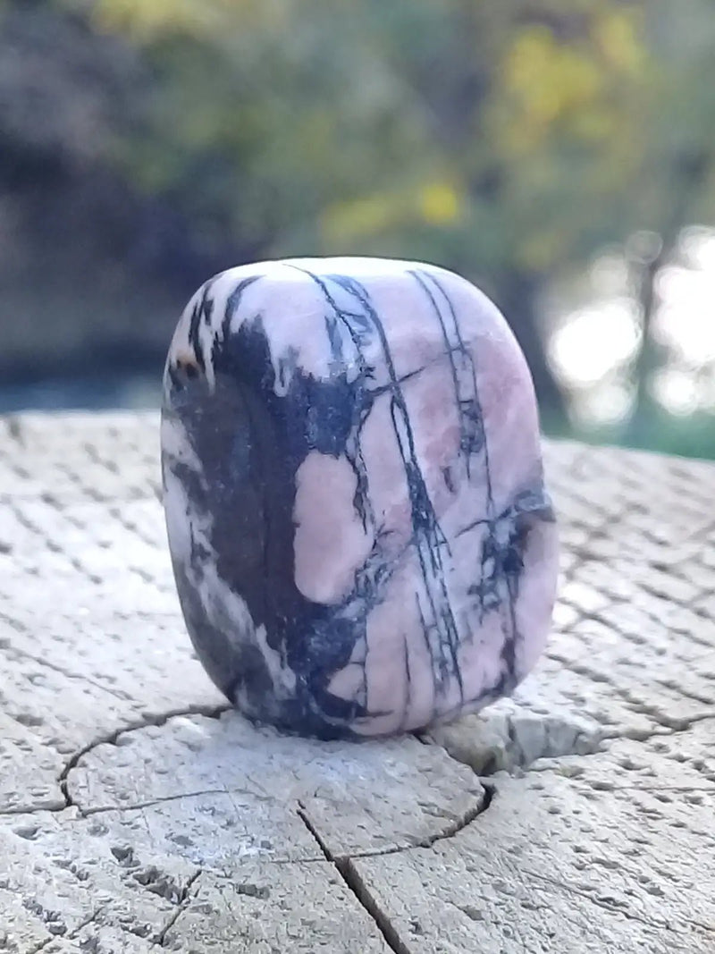 Load image into Gallery viewer, Rhodonite d’Argentine pierre roulée Grade A ++++ Rhodonite pierre roulée
