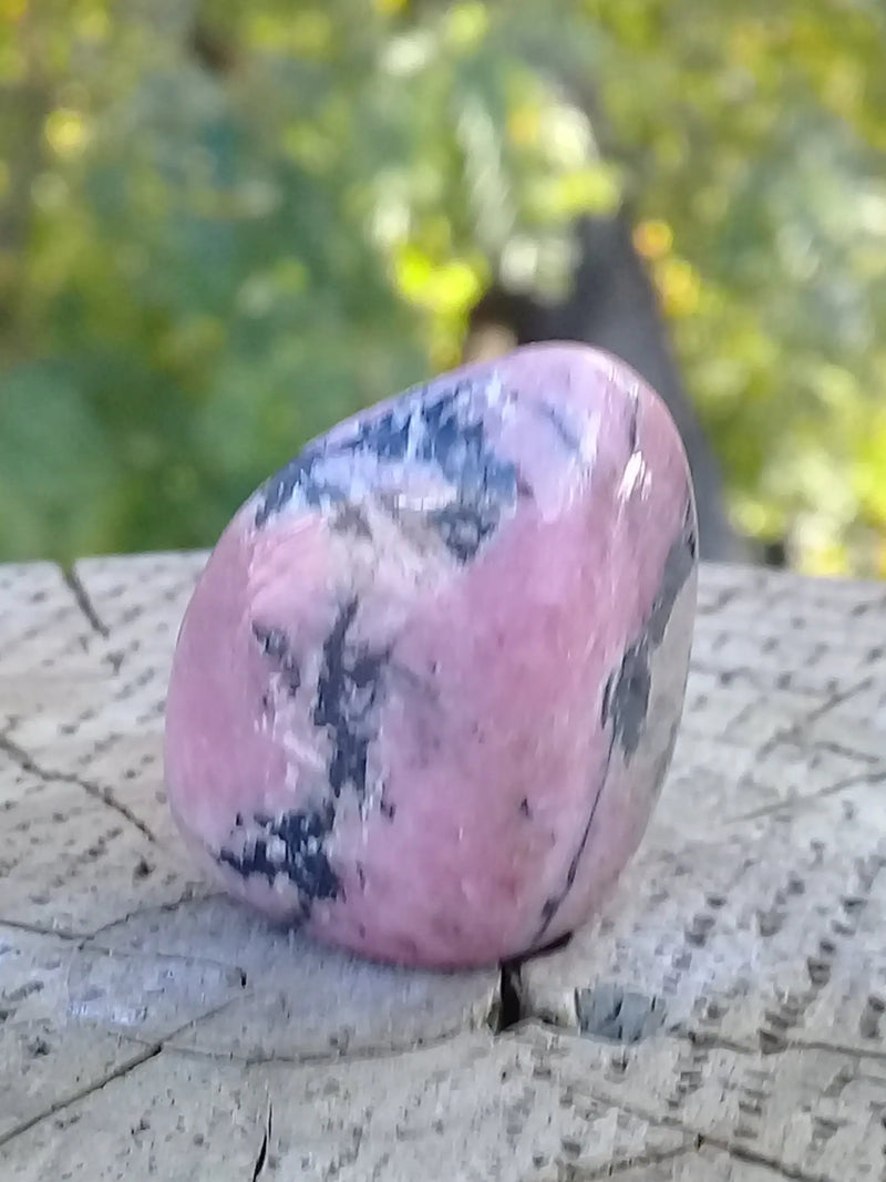 Load image into Gallery viewer, Rhodonite d’Argentine pierre roulée Grade A ++++ Rhodonite pierre roulée Dans la besace du p&#39;tit Poucet...   
