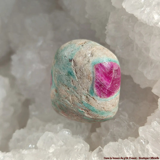 Rubis Fuchsite d’Inde - Pierre Roulée - Vue 1