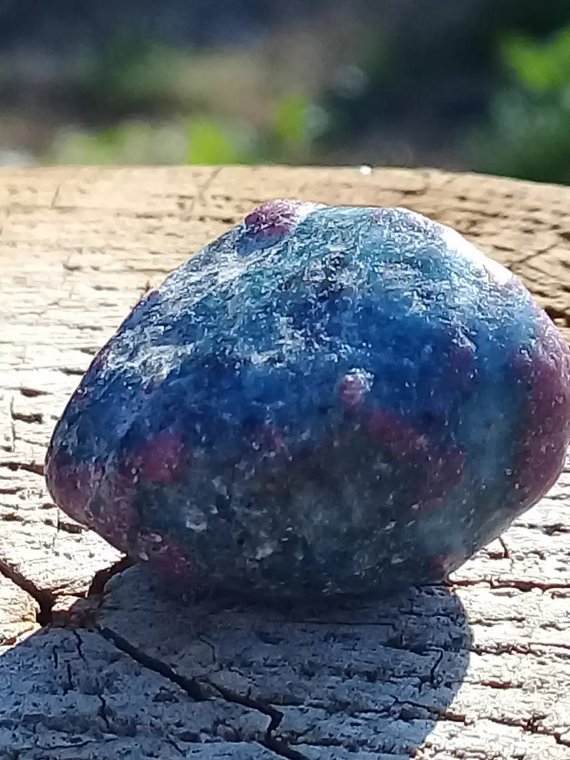 Load image into Gallery viewer, Rubis sur Cyanite pierre roulée Grade A ++++ Rubis sur Cyanite pierre roulée
