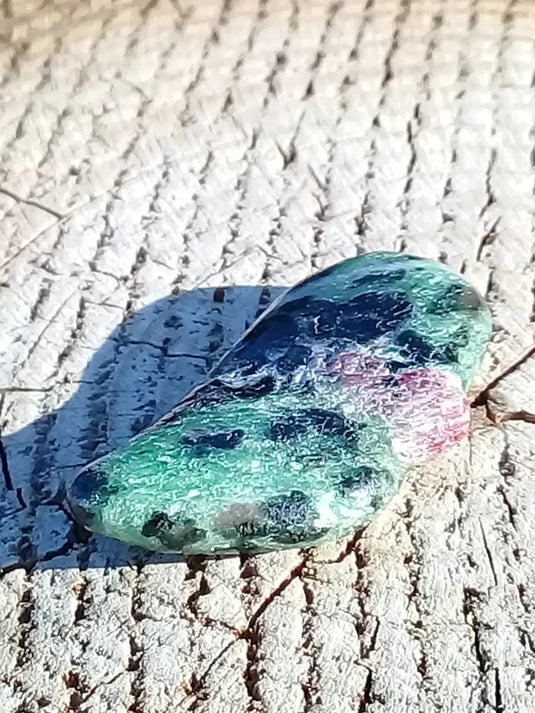 Rubis Zoïsite pierre roulée Grade A ++++ Pendentif Rubis Zoïsite