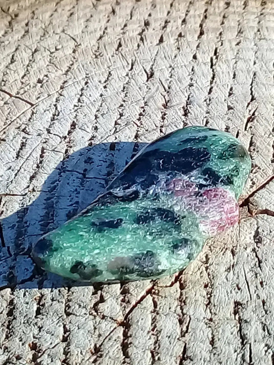 Rubis Zoïsite pierre roulée Grade A ++++ Pendentif Rubis Zoïsite