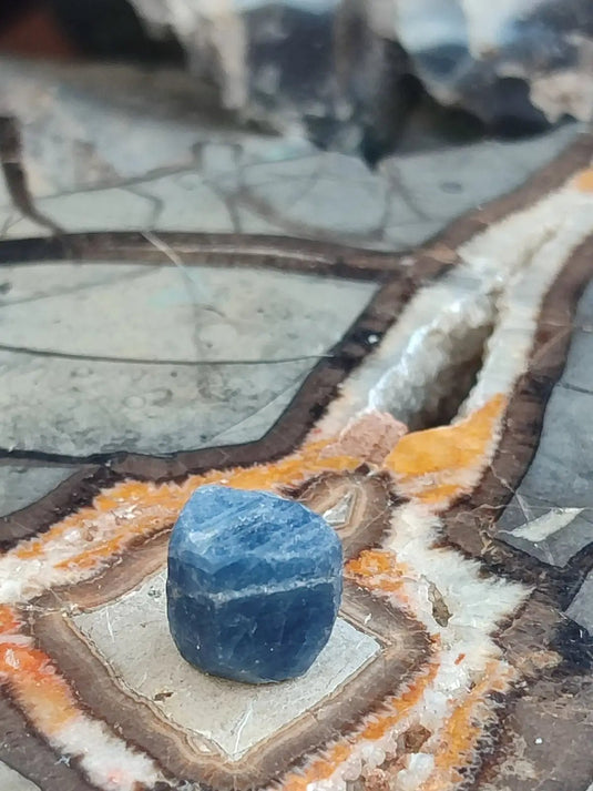 Saphir bleu du Sri Lanka - Pierre brute - Grade Prémium - Pierre de Clarté et d’Intuition Saphir bleu du Sri Lanka