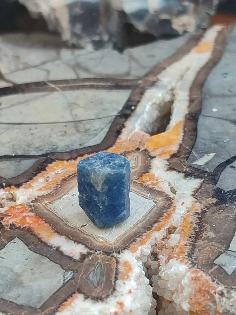 Chargez l&#39;image dans la visionneuse de la galerie, Saphir bleu du Sri Lanka - Pierre brute - Grade Prémium - Pierre de Clarté et d’Intuition Saphir bleu du Sri Lanka
