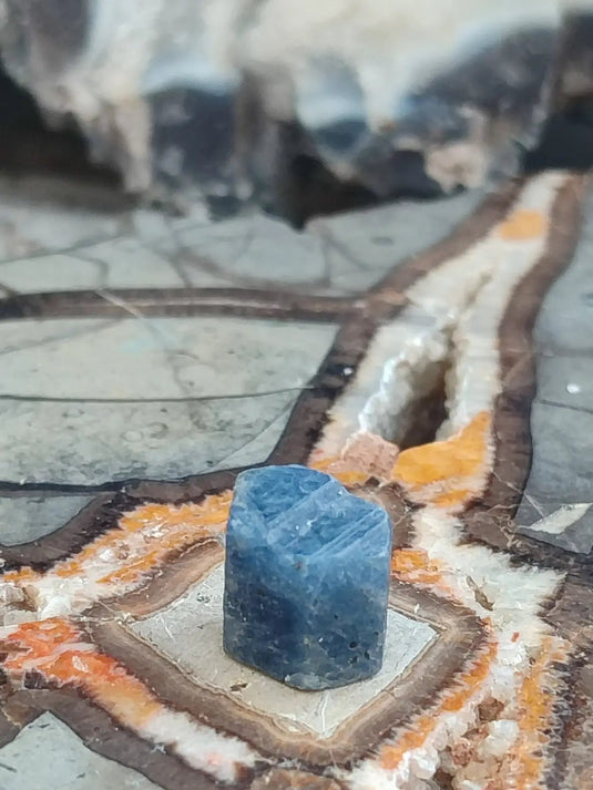 Saphir bleu du Sri Lanka - Pierre brute - Grade Prémium - Pierre de Clarté et d’Intuition Saphir bleu du Sri Lanka