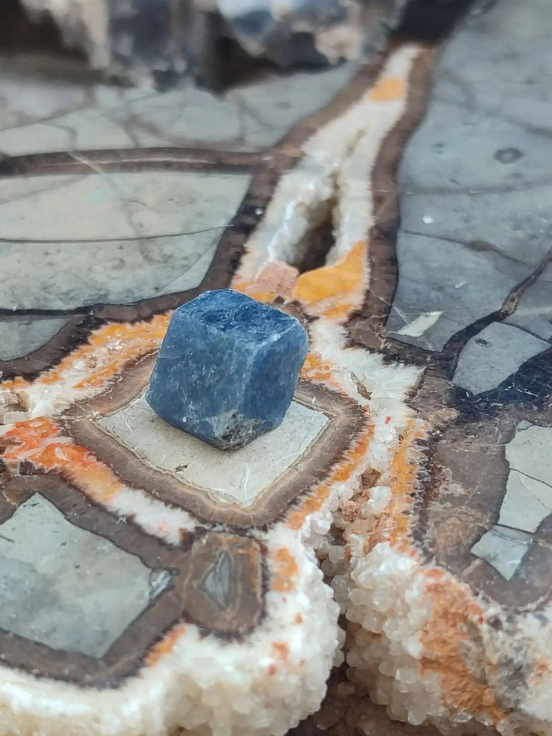 Load image into Gallery viewer, Saphir bleu du Sri Lanka - Pierre brute - Grade Prémium - Pierre de Clarté et d’Intuition Saphir bleu du Sri Lanka
