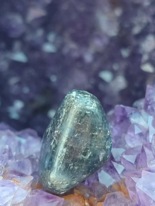 Saphir bleu du Sri Lanka - Pierre roulée - Grade Prémium - Pierre de Clarté et d’Intuition Saphir bleu du Sri Lanka