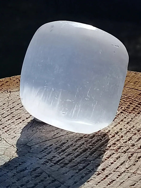 Sélénite blanche du Maroc Galet Grade A ++++ Sélénite blanche galet