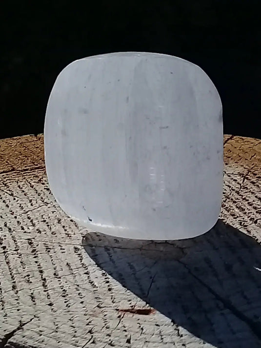 Sélénite blanche du Maroc Galet Grade A ++++ Sélénite blanche galet