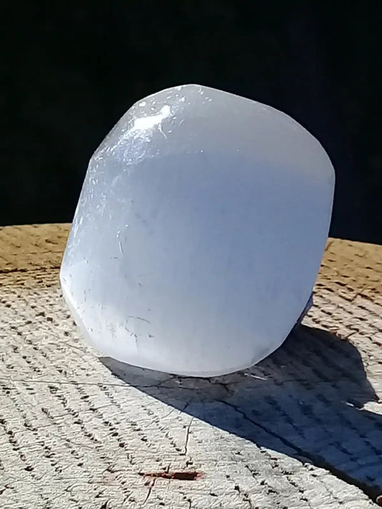 Sélénite blanche du Maroc Galet Grade A ++++ Sélénite blanche galet