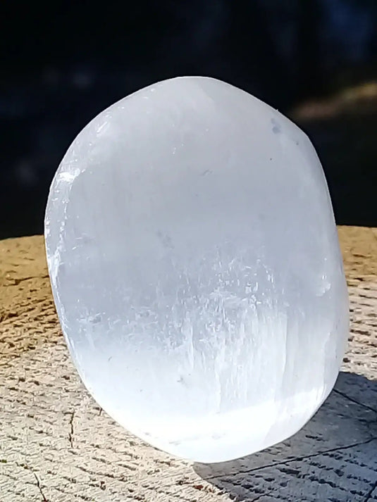 Sélénite blanche du Maroc Galet Grade A ++++ Sélénite blanche galet