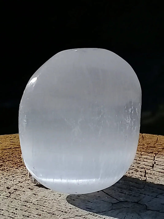 Sélénite blanche du Maroc Galet Grade A ++++ Sélénite blanche galet