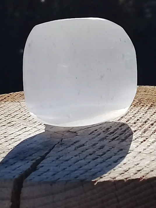 Sélénite blanche du Maroc Galet Grade A ++++ Sélénite blanche galet