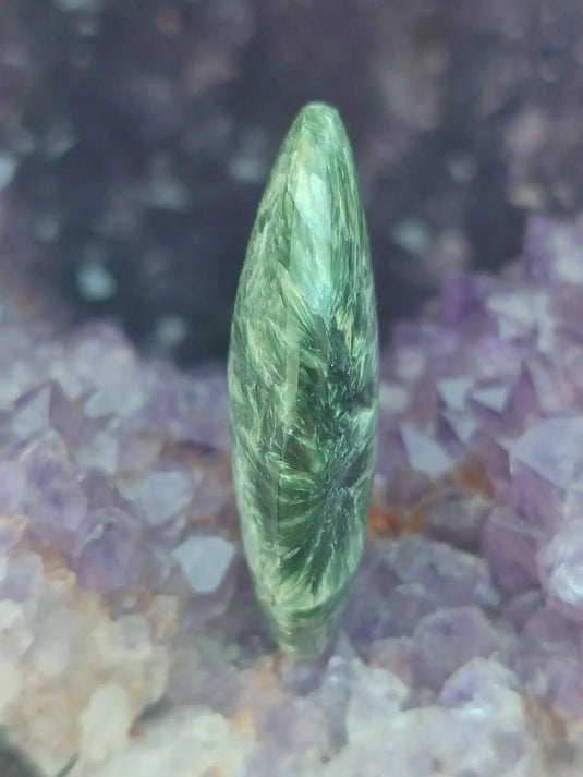 Séraphinite du lac Baïkal Sibérie - Galet poli - Grade Prémium - Pierre du Lâcher Prise Séraphinite de Russie ’Lac Baïkal’ pierre roulée