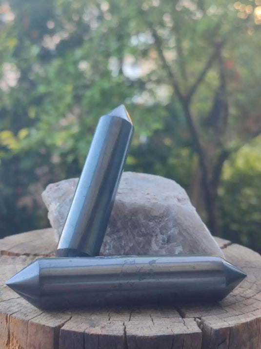 Shungite bâton de massage modèle 1 ou 2 pointes pour massage et soin de purification Bâton de massage en Shungite