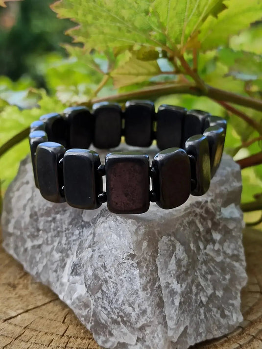 Shungite bracelet Protection ’Black Protector’ contre les Ondes électromagnétiques Shungite bracelet