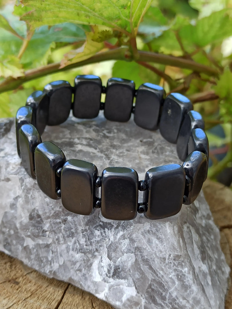 Carica immagine in Galleria Viewer, Shungite bracelet protection modèle Black protector Grade A ++++ Shungite bracelet Dans la besace du p&#39;tit Poucet   
