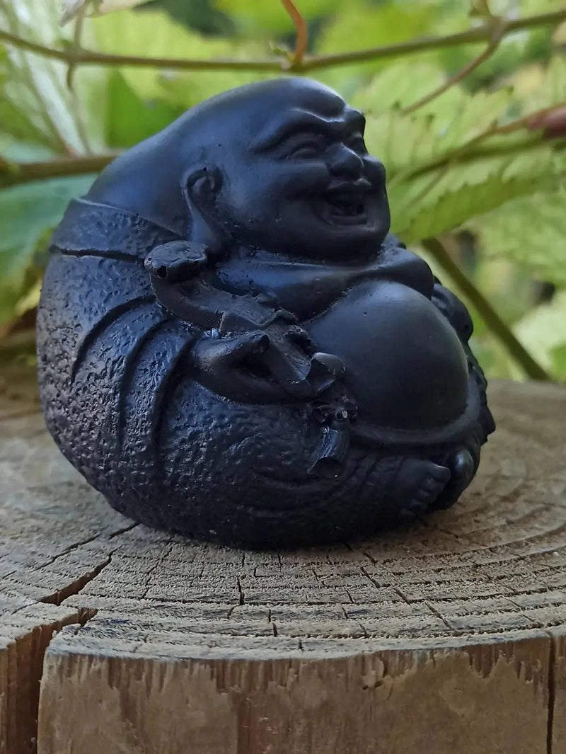 Chargez l&#39;image dans la visionneuse de la galerie, Shungite &amp; Magnésite Bouddha Déco &amp; Ornement. Décorer tout en protégeant votre lieu de vie Shungite Bouddha chinois
