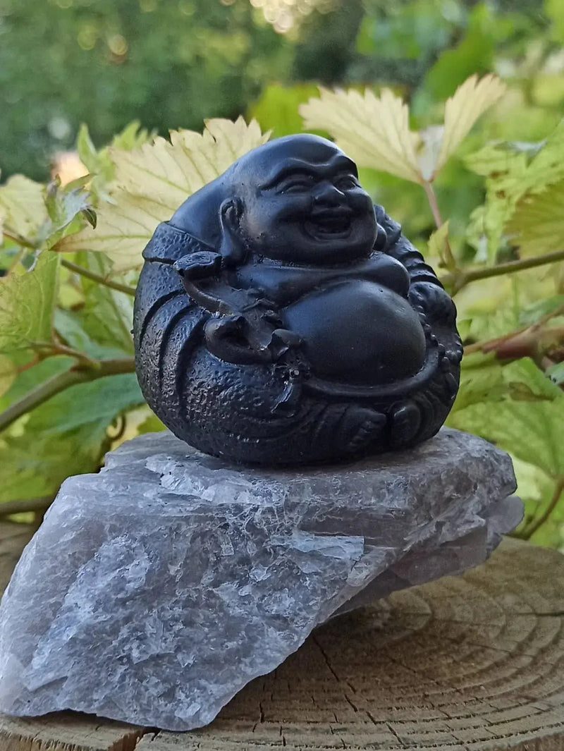 Chargez l&#39;image dans la visionneuse de la galerie, Shungite &amp; Magnésite Bouddha Déco &amp; Ornement. Décorer tout en protégeant votre lieu de vie Shungite Bouddha chinois
