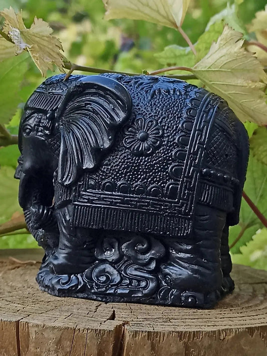 Shungite & Magnésite Éléphant Déco & Ornement. Décorer tout en protégeant votre habitat Shungite Éléphant indien