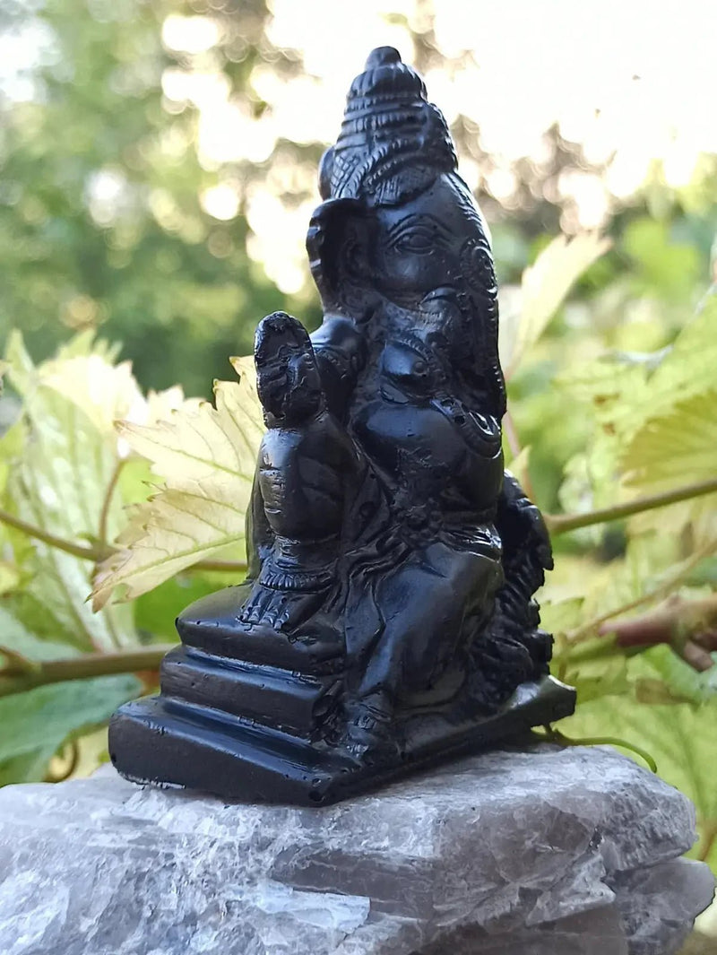 Chargez l&#39;image dans la visionneuse de la galerie, Shungite &amp; Magnésite Ganesha Déco &amp; Ornement. Décorer tout en protégeant votre habitat Shungite Ganesha
