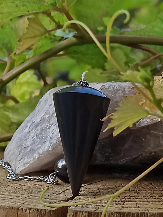 Shungite pendule neutre pour vos séances de radiesthésie et de médiumnité 3.5 x 1.8cm Shungite pendule radiesthésie