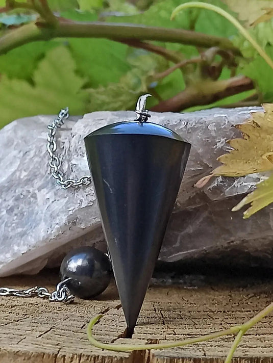 Shungite pendule neutre pour vos séances de radiesthésie et de médiumnité 3.5 x 1.8cm Shungite pendule radiesthésie