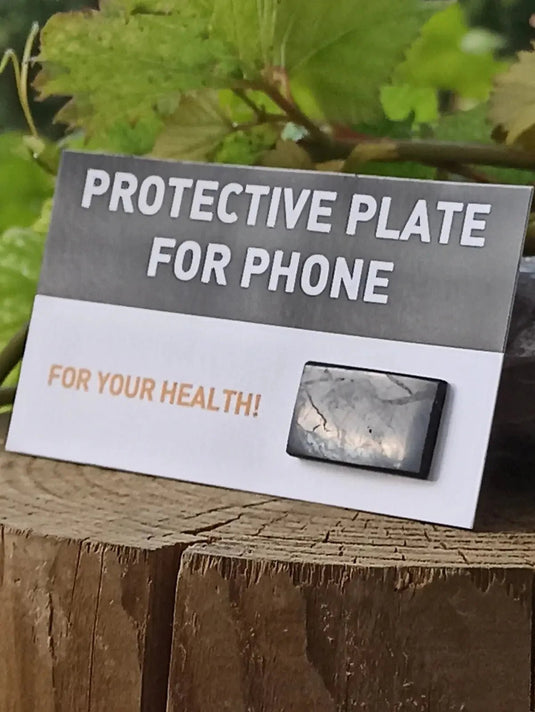 Shungite plaque de protection pour le téléphone 25x15mm ou Ø 3cm noire polie Shungite plaque de protection téléphone anti émanation