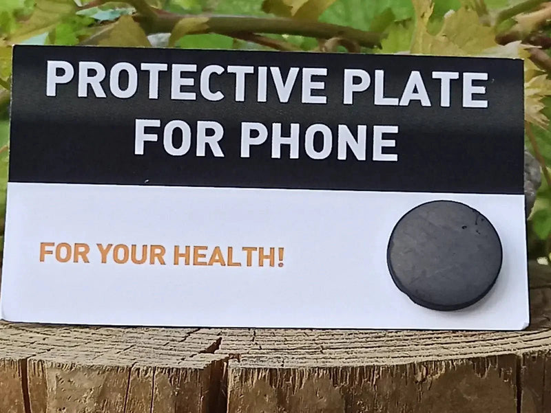 Chargez l&#39;image dans la visionneuse de la galerie, Shungite plaque de protection pour le téléphone 25x15mm ou Ø 3cm noire polie Shungite plaque de protection ronde pour le téléphone Ø20mm
