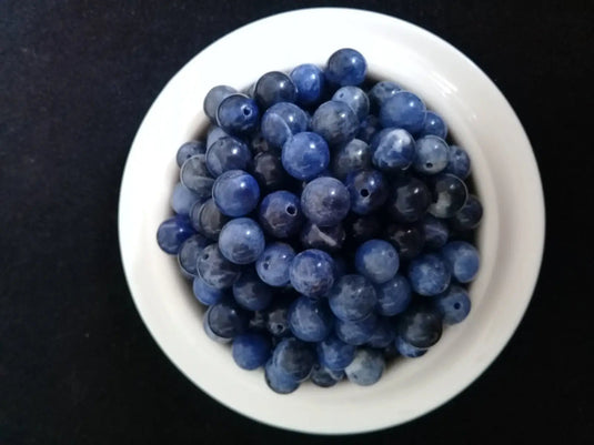 Sodalite de Bolivie perle Grade A++++ Prix perle à l’unité Diamètre 8mm Sodalite de Bolivie perles 8mm