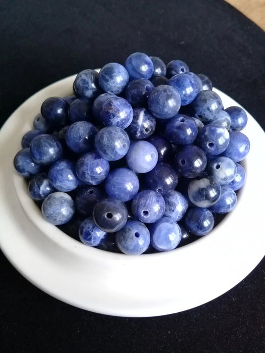Sodalite de Bolivie perle Grade A++++ Prix perle à l’unité Diamètre 8mm Sodalite de Bolivie perles 8mm
