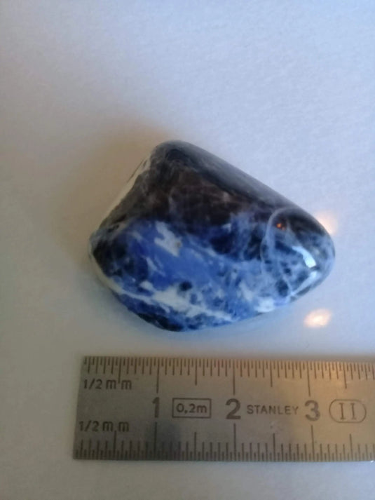 Sodalite pierre roulée Grade A ++++ Sodalite pierre roulée Dans la besace du p'tit Poucet   