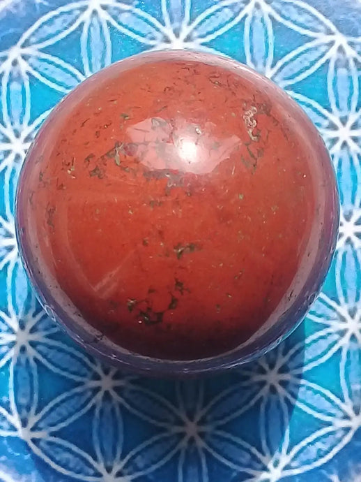 Sphère Jaspe rouge Grade A ++++ diamètre 6cm Sphère Jaspe rouge