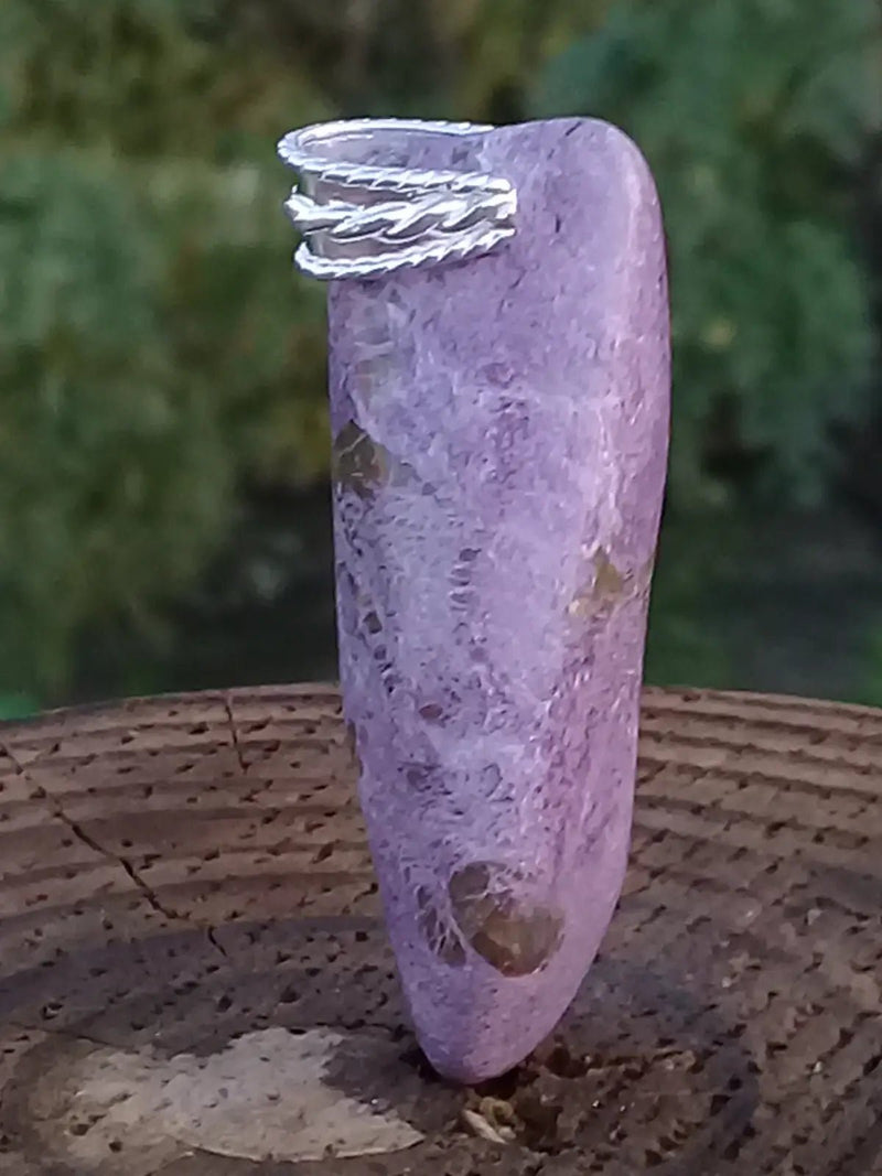 Chargez l&#39;image dans la visionneuse de la galerie, Stichtite pendentif Grade A ++++ Bélière argent (Fourni avec cordon) Stichtite pendentif
