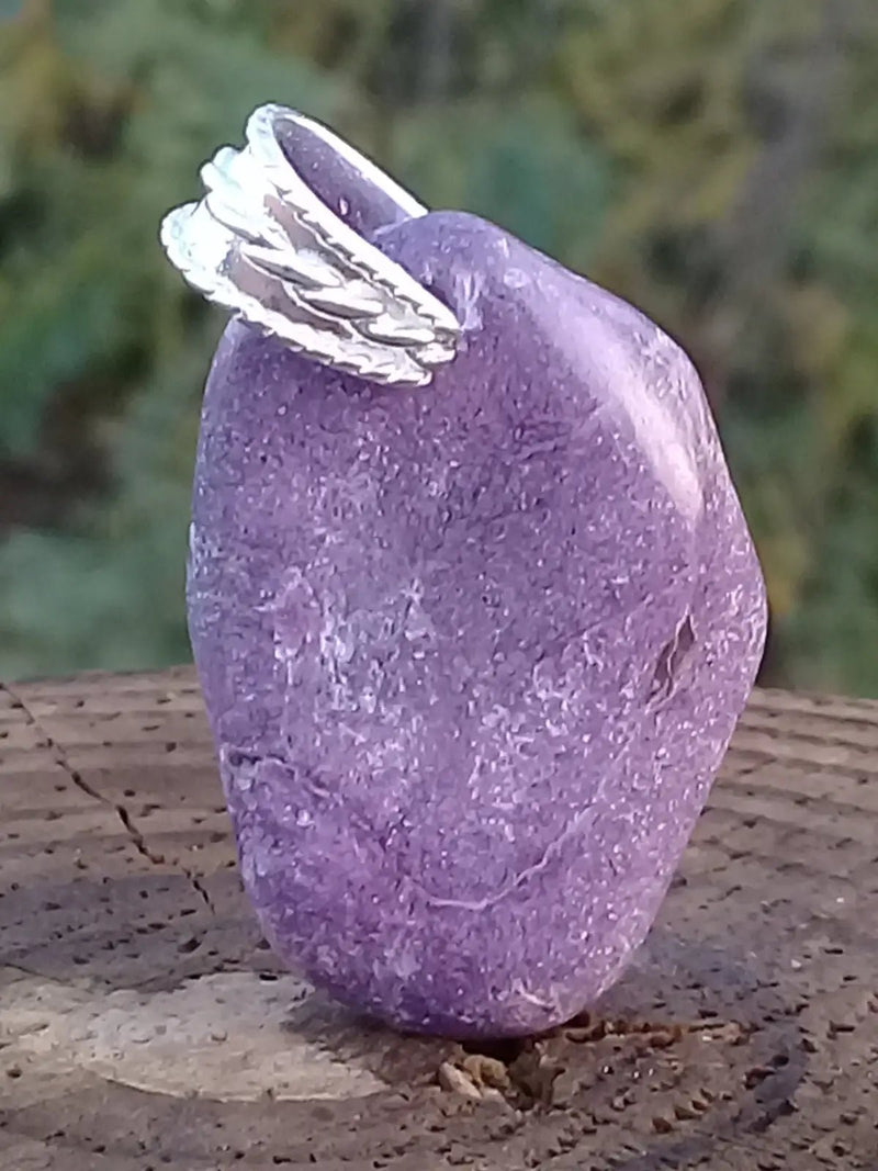 Chargez l&#39;image dans la visionneuse de la galerie, Stichtite pendentif Grade A ++++ Bélière Argent (Fourni avec cordon) Stichtite pendentif
