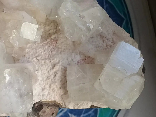 Stilbite sur Apophyllite Grade A ++++ pièce de Collection Stilbite sur Apophyllite