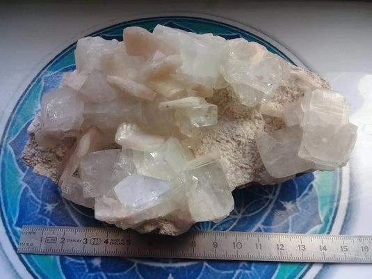 Stilbite sur Apophyllite Grade A ++++ pièce de Collection Stilbite sur Apophyllite