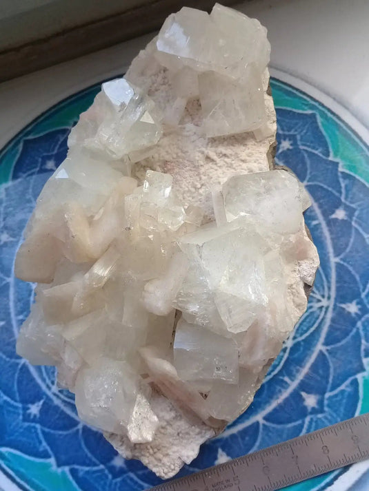 Stilbite sur Apophyllite Grade A ++++ pièce de Collection Stilbite sur Apophyllite